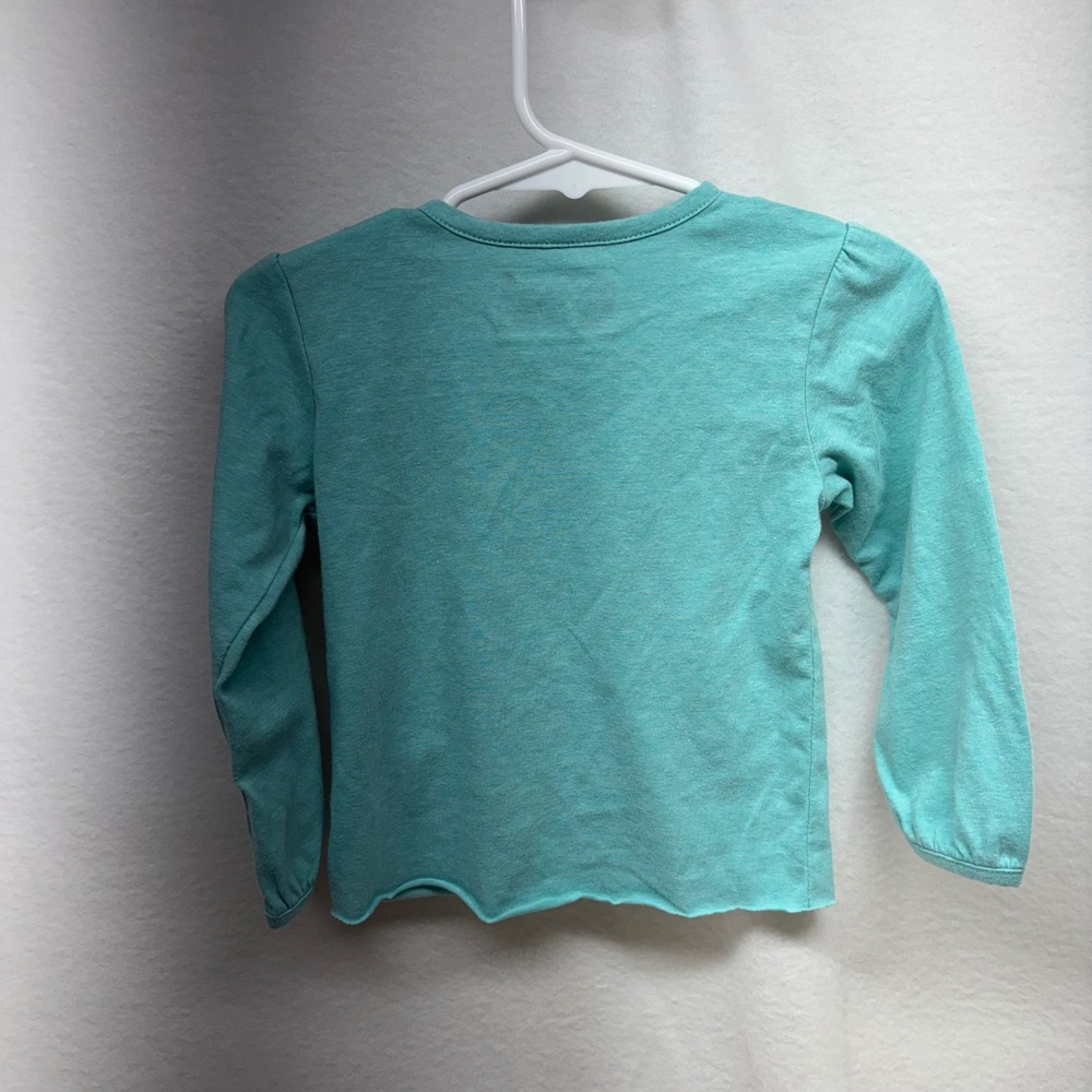 Carhartt Toddler Girl Long Sleeve T-Shirt Horse Graphic Aqua Blue 24M - Picture 5 of 6